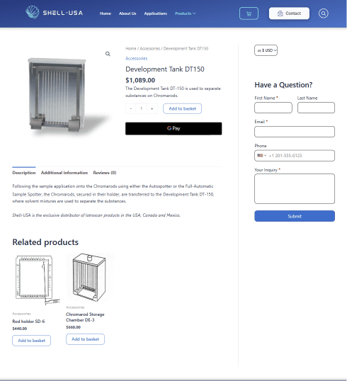 Custom E-Commerce Development for Shell-USA